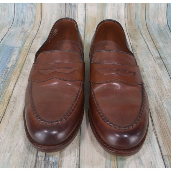 Allen Edmonds Randolph Men's Size 10 E Brown Leather Penny Loafers Bench Welt - Picture 2 of 12